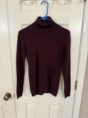 Chicos Emerson Turtleneck Sweater Fig 00 XS New With Tags